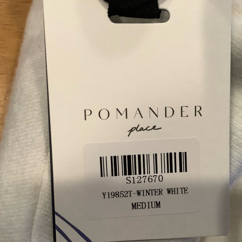 Pomander Place Sweater Dress Winter White Mini Dress Size Medium 3/4 Sleeves NEW - Picture 8 of 10